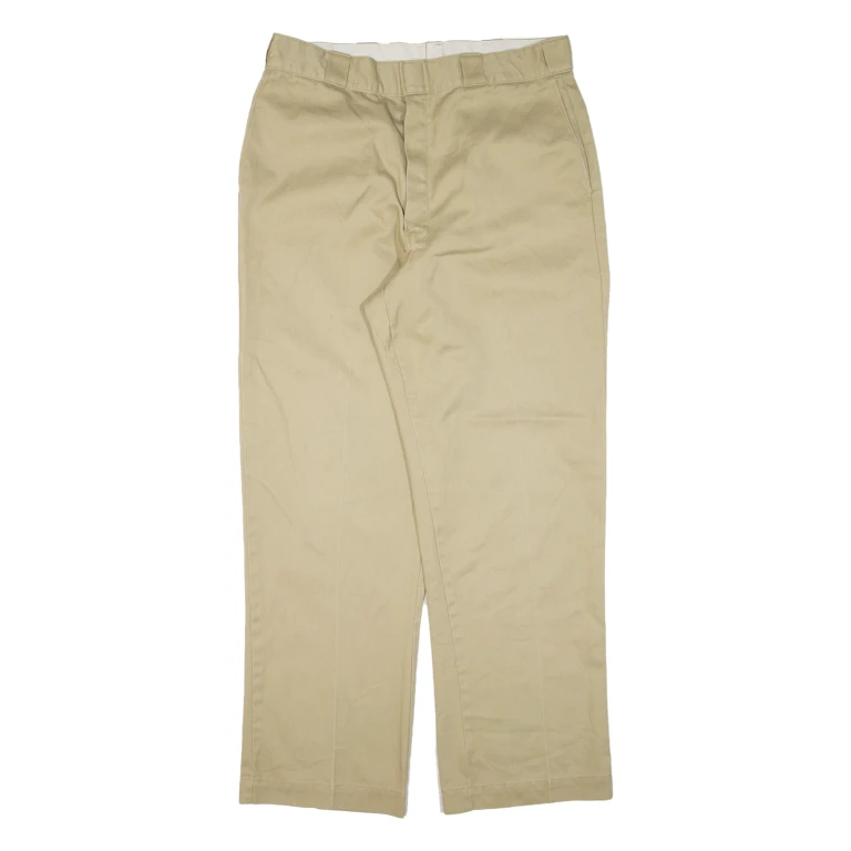DICKIES Workwear Mens Trousers Beige Regular Straight W36 L29