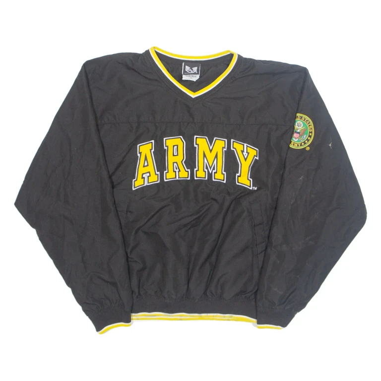 RAPID DOMINANCE United States ARMY Mesh Lined Training Mens Sweatshirt Black 90s USA M