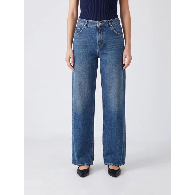 Mid-Rise Straight-Leg Jeans in Stone-Washed Denim (FTC8CDG8PH7S9001)