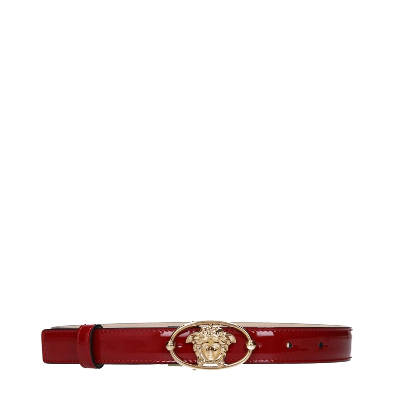 Versace Red Leather Regular Belt - Women