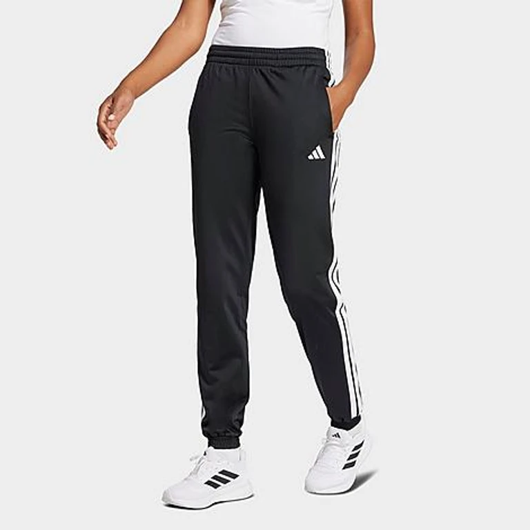 adidas Women's Essentials DAYREADY Tricot Tracksuit Pants in Black/White Size: XS