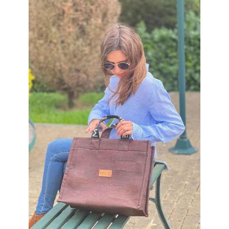 Tote Bag XL dark brown cork