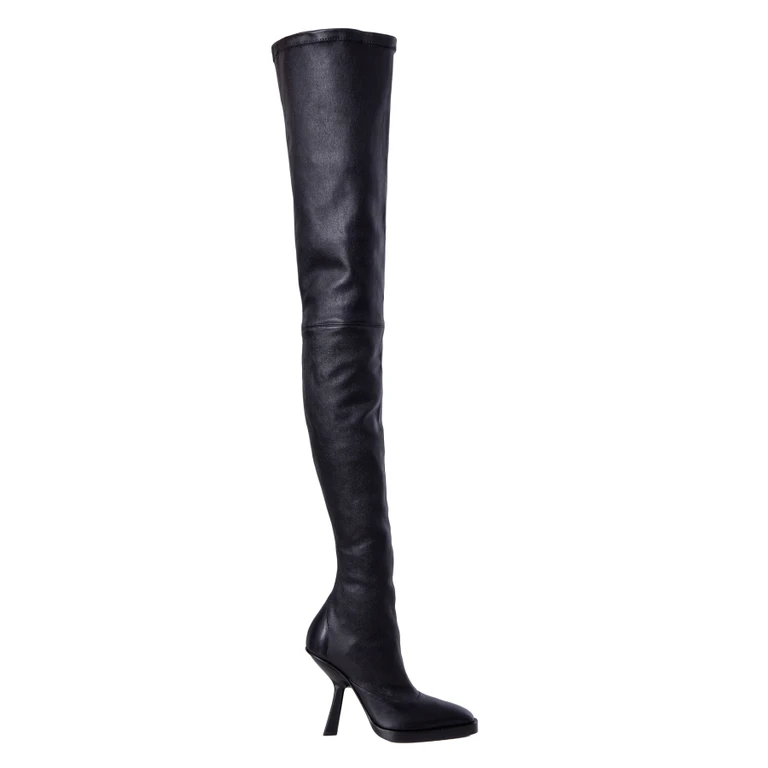 Ramii Nappa Stretch Thigh-High Boots, Size 7 C