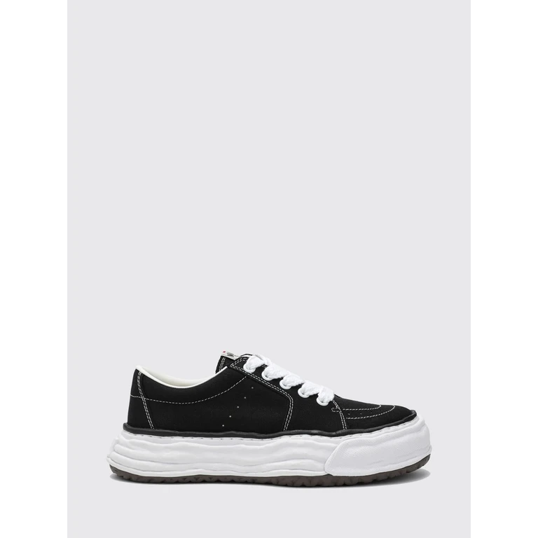 Eric Canvas Low-Top Platform Sneakers (A16FW703BLK)