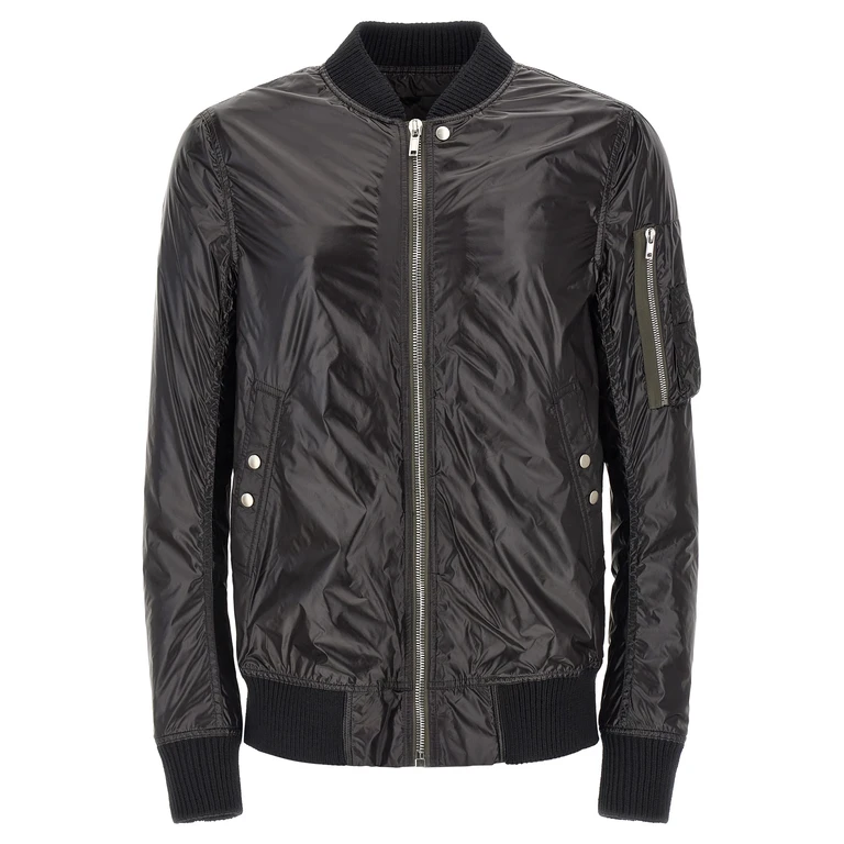 Black Nylon Bomber Clothing - Men