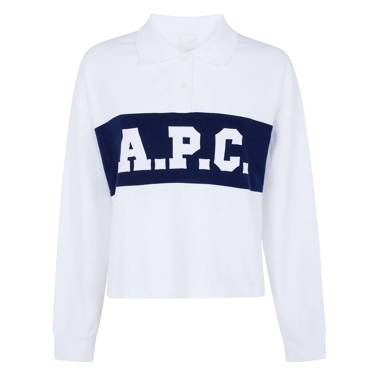 A. P.C. Polo Shirt White "Brianne"