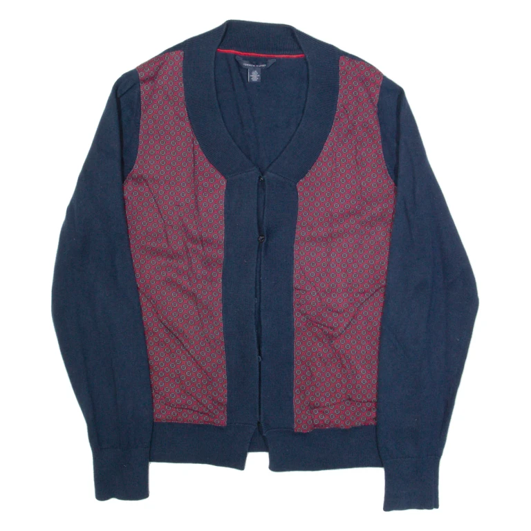 TOMMY HILFIGER Womens Cardigan Blue Tight Knit L