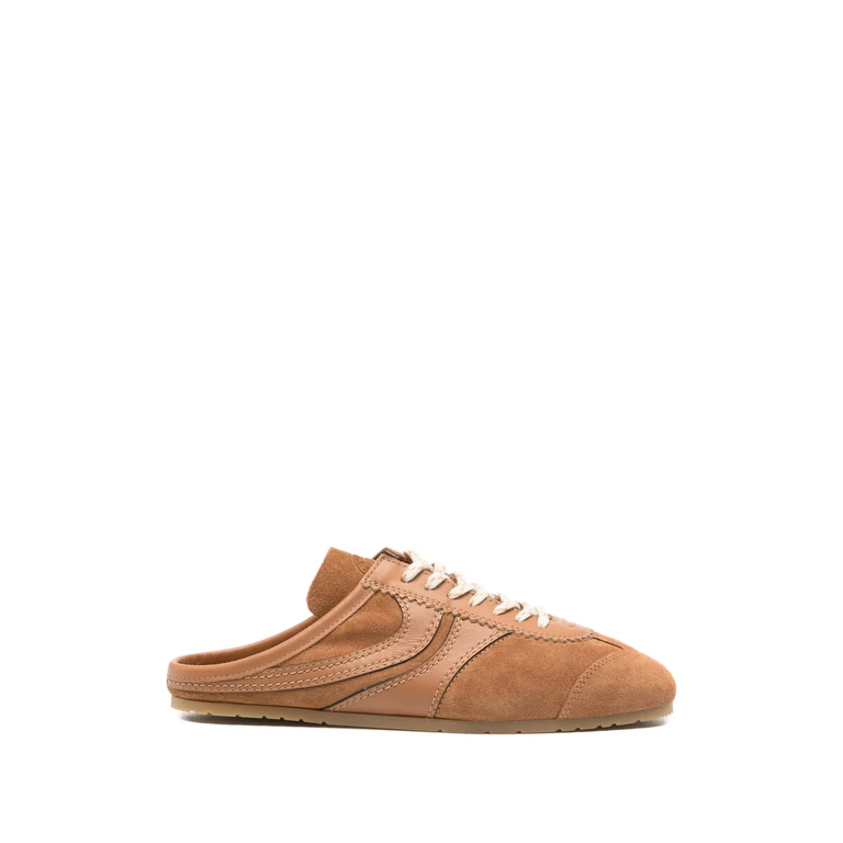 Leather-trim Suede Sneakers