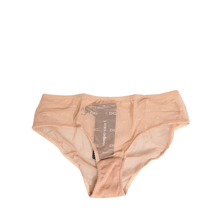 Dolce & Gabbana Beige Lace Cheekini Lingerie Panty Brief Underwear Elastane Nylon Clothing - Women