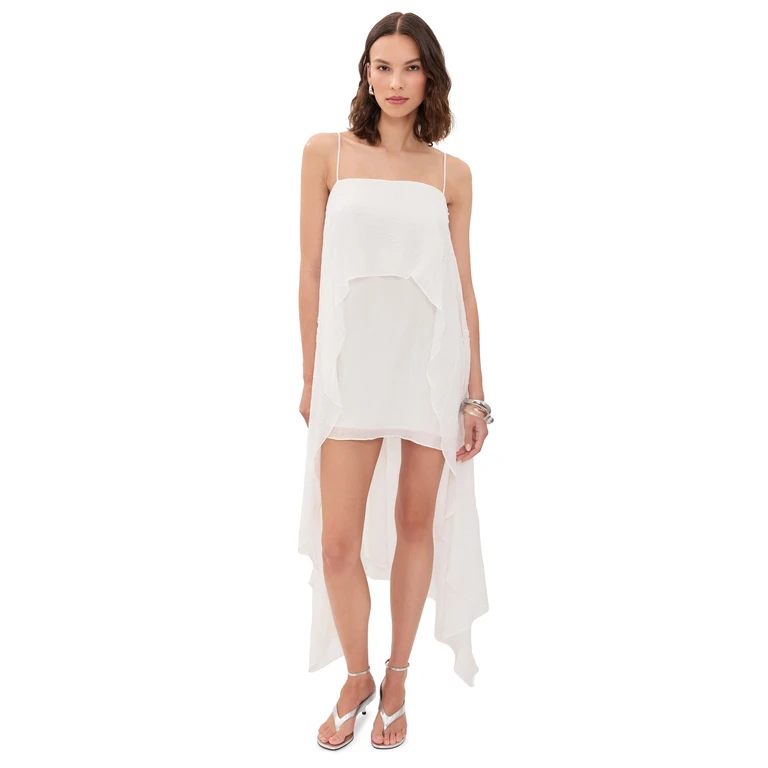 STAUD Valencia Mini Dress White 8
