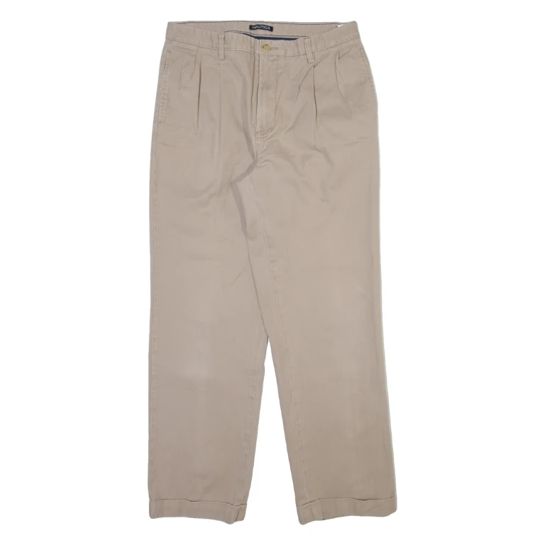 NAUTICA Mens Trousers Beige Regular Straight W34 L32