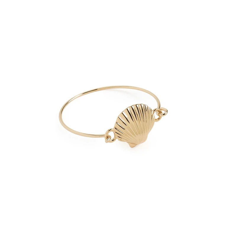 Madewell Shell Skinny Bangle Antique Gold One Size