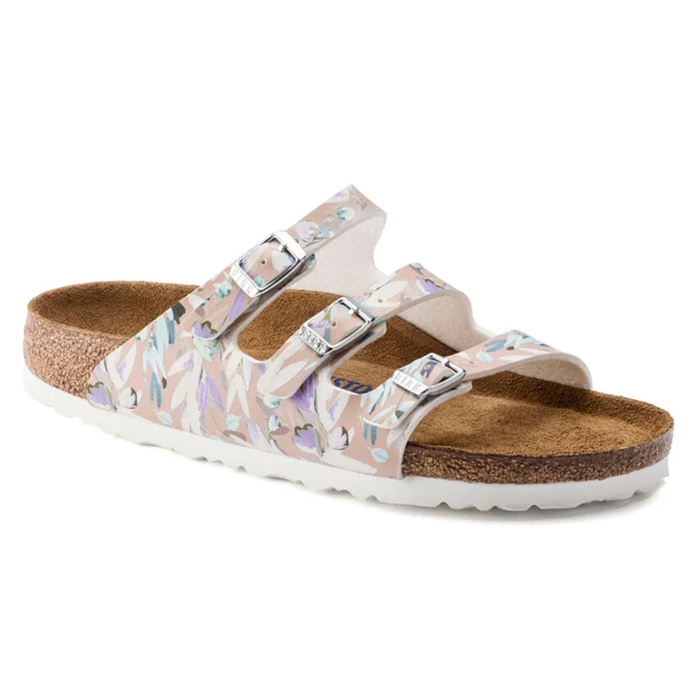 Florida Fresh Birko Flor Floral Fades Crystal Rose Sandals