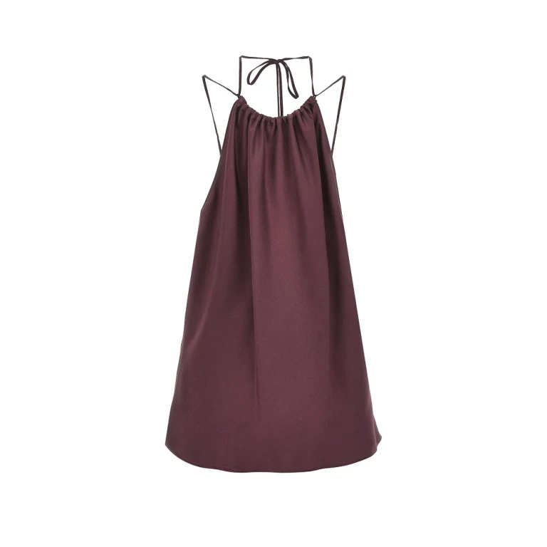 Top all'americana in raso PINKO