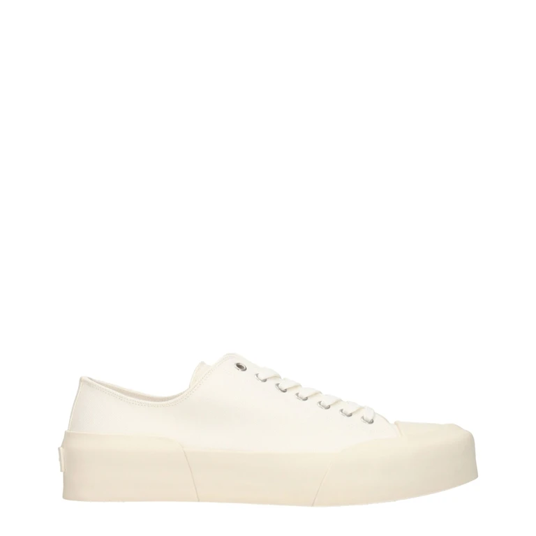 Beige Fabric Low Top Sneakers - Men