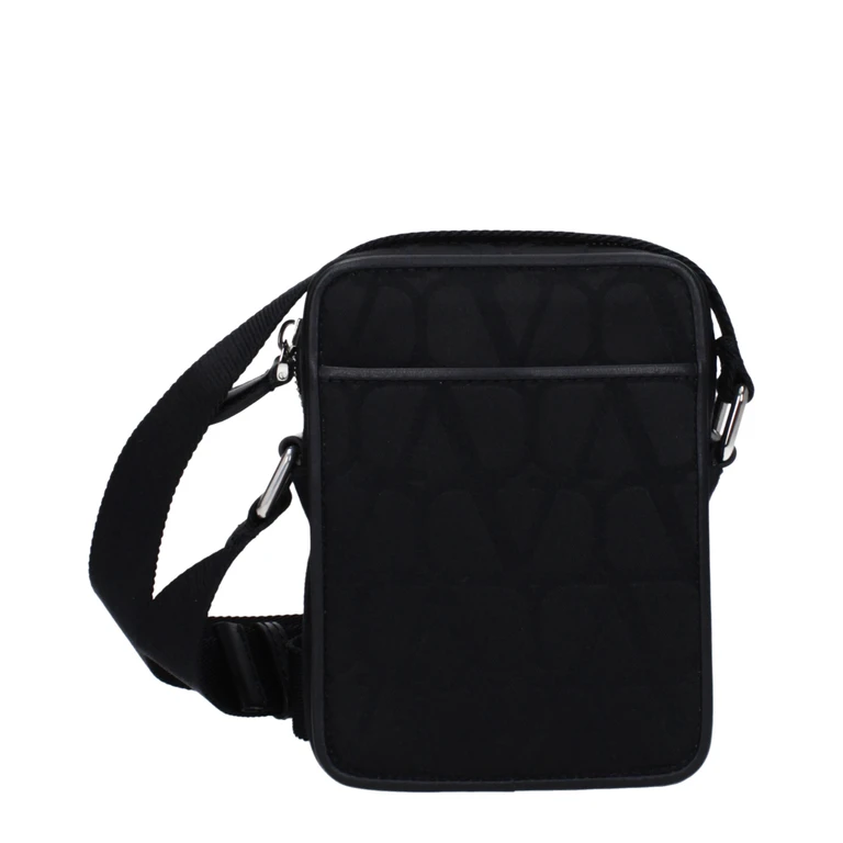 Valentino Garavani Black Fabric Crossbody Bag - Men