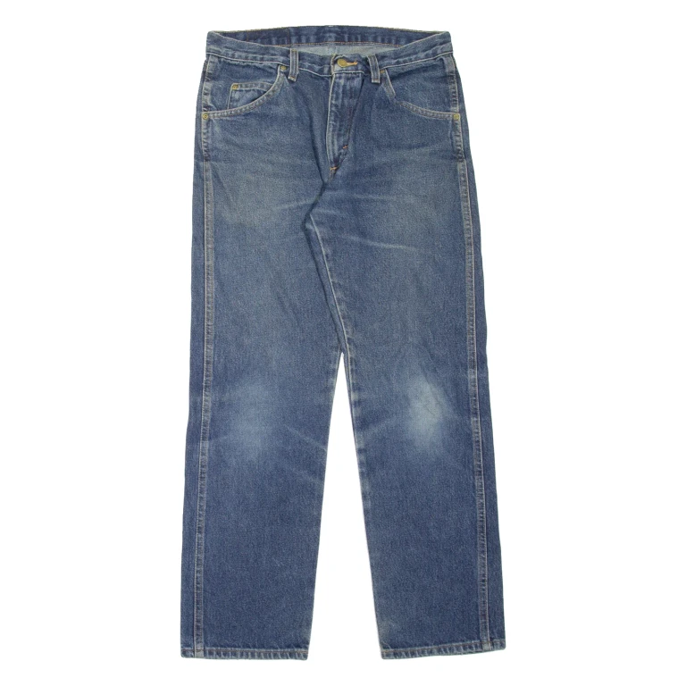 WRANGLER Mens Jeans Blue Regular Straight Stone Wash W31 L30