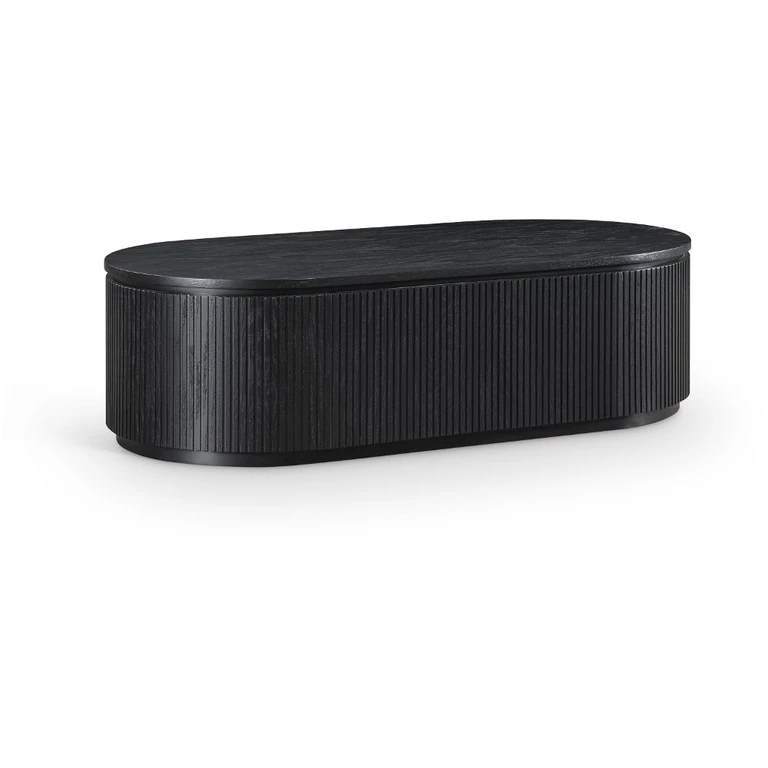 Moana Black Solid Wood Storage Coffee Table