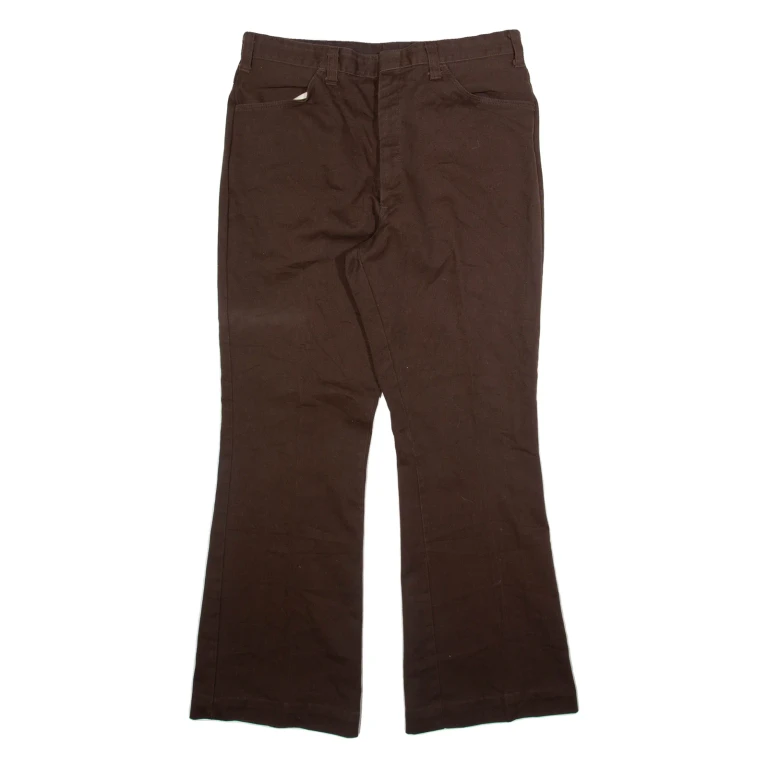 DICKIES Womens Trousers Brown Regular Bootcut W34 L31
