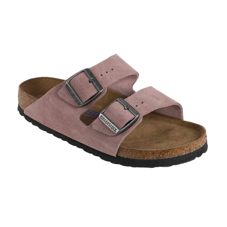 Arizona Soft Footbed Suede Leather Lavender Blush Sandals