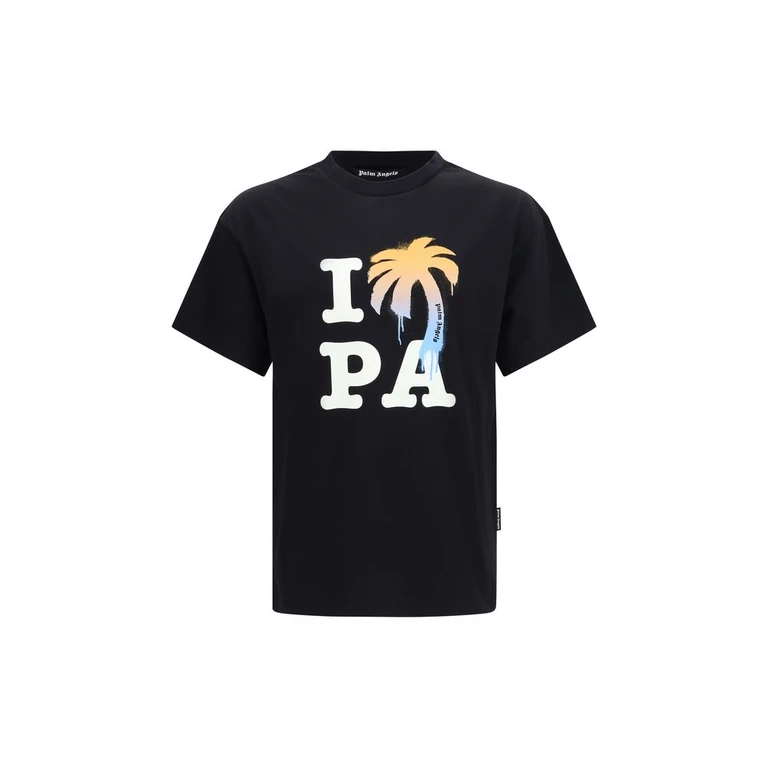 Palm Angels Black Cotton T-Shirt - Men