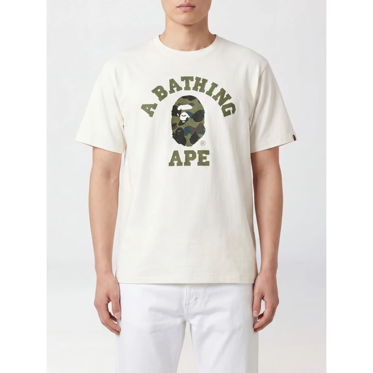 T-Shirt Men color White (001TEM301013MWHITEXGREEN)