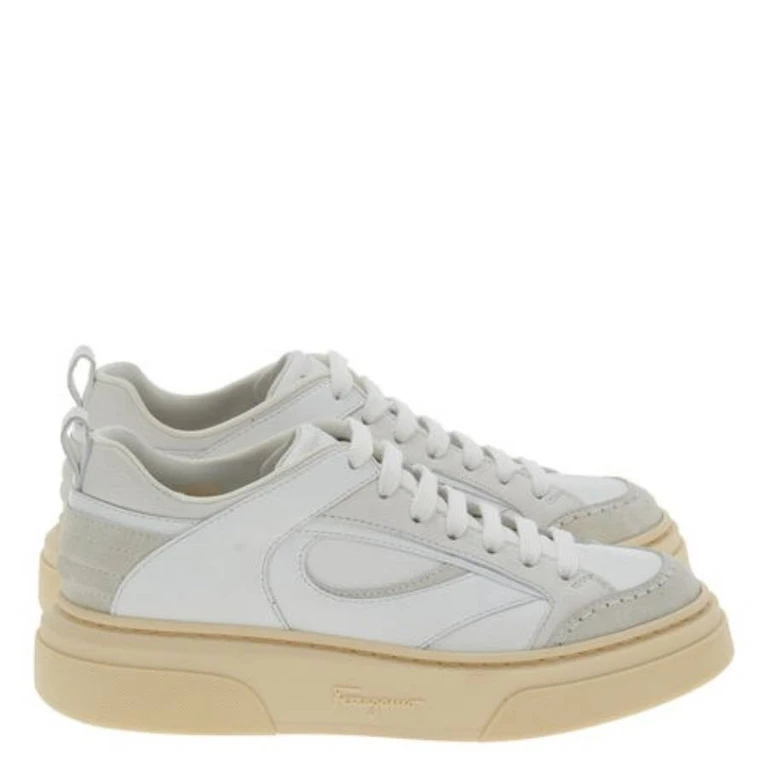 Ferragamo Cassina Low-Top Sneakers, Size 7