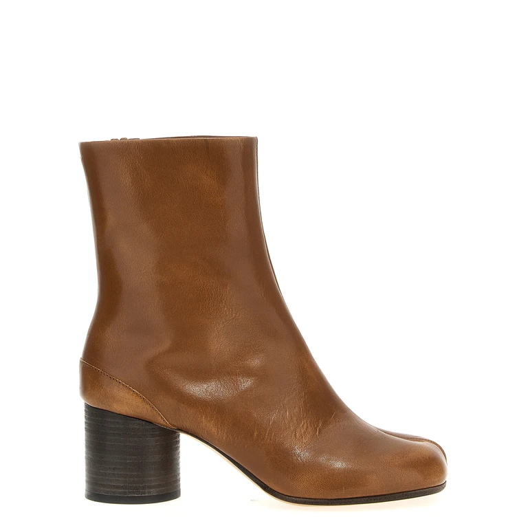 Brown Calfskin Ankle Boots - Women