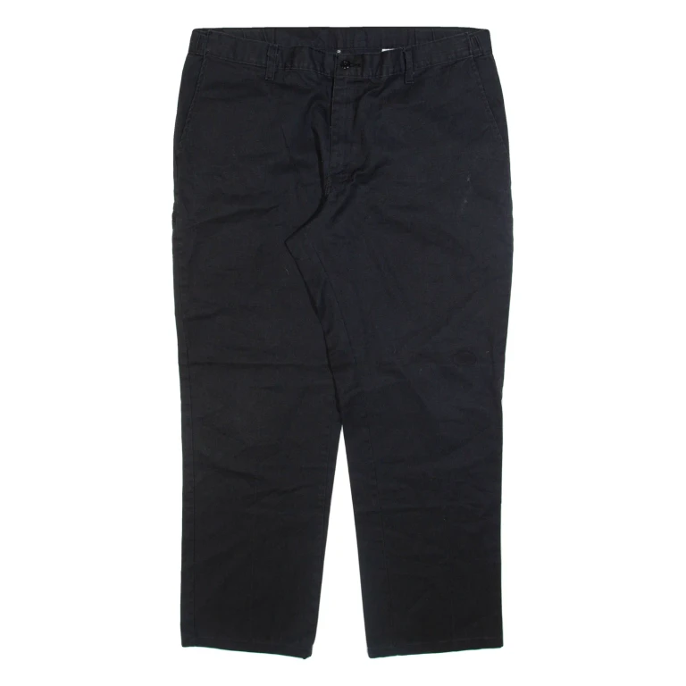 DICKIES Mens Trousers Black Regular Straight W38 L30