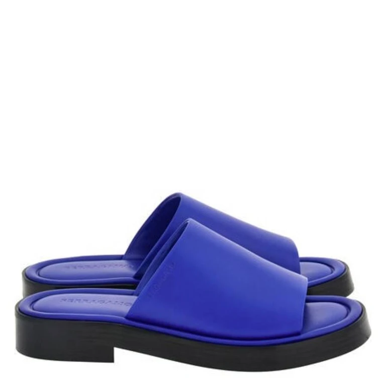 Ferragamo Giunone Leather Slide Sandals, Size 9