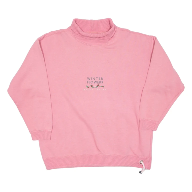 Winter Flowers Womens Sweatshirt Pink M