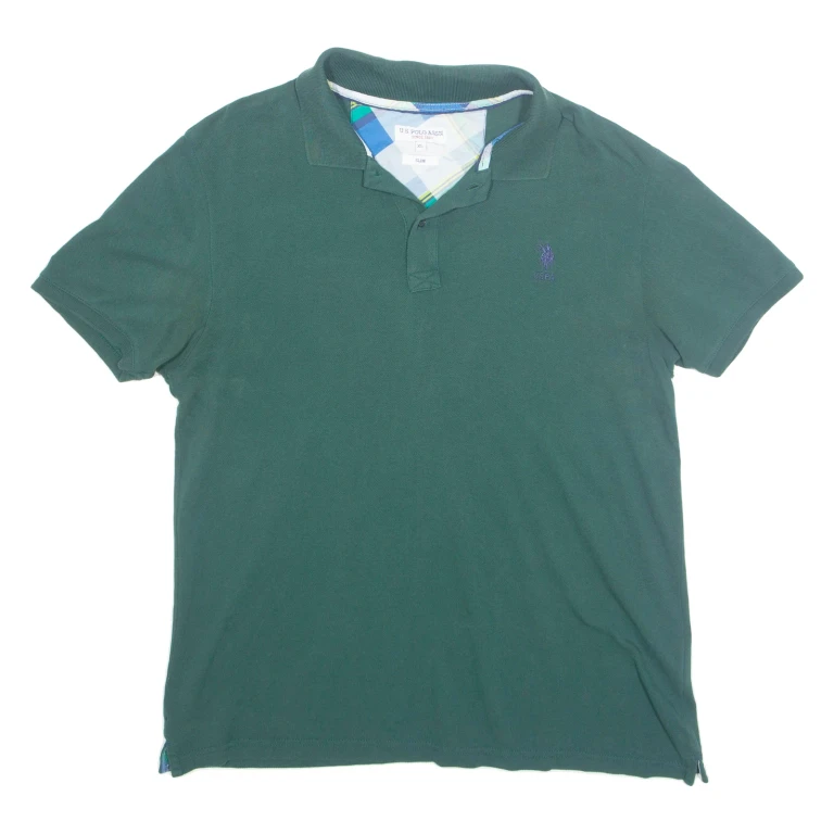 U.S. POLO ASSN SLIM Mens Polo Shirt Green XL