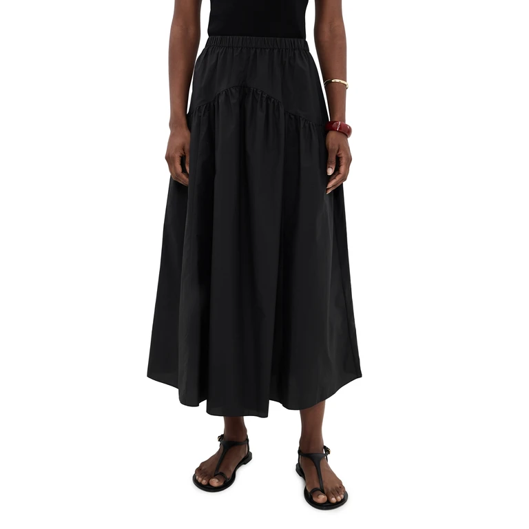 Theory Curved Yoke Circle Skirt black - 001 L