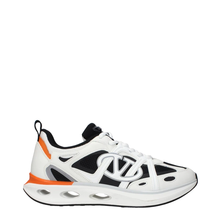Valentino Garavani White Fabric Athletic Sneakers - Men