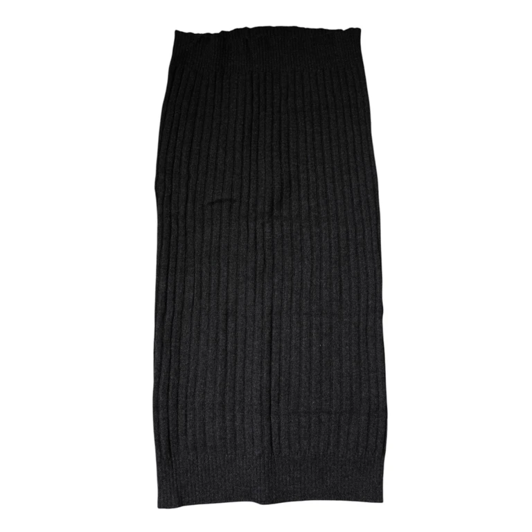 Black Cashmere Knitted Neck Warmer Foulard Scarf - Men