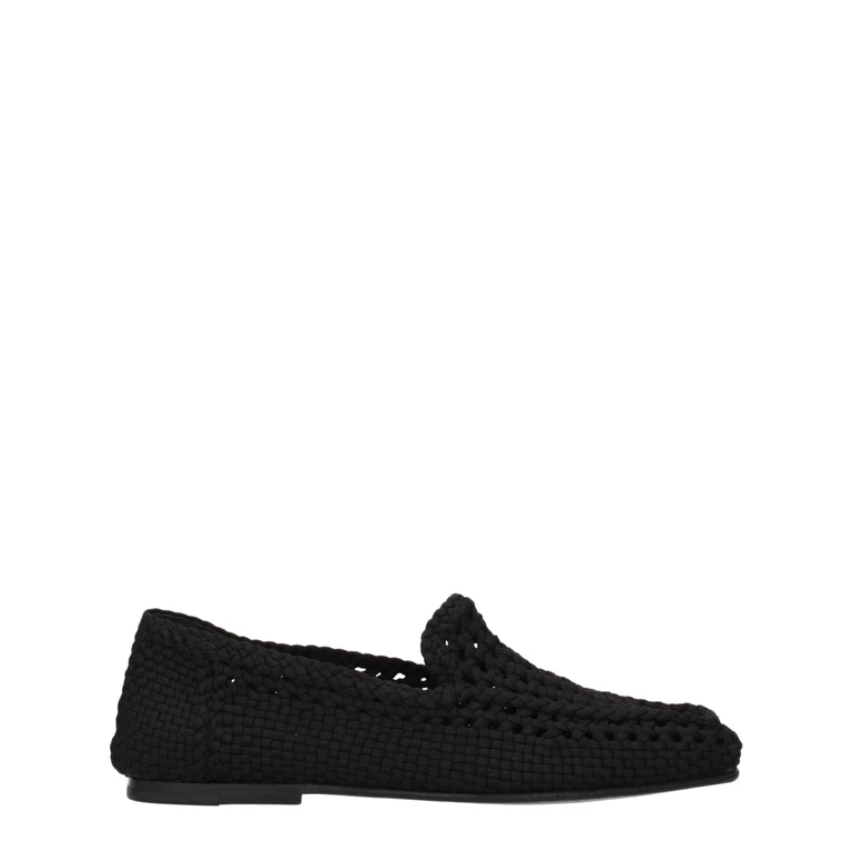 Dolce & Gabbana Black Fabric Slip-On Loafers - Men