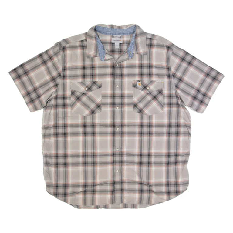 CARHARTT Relaxed Fit Mens Shirt Grey Check 2XL