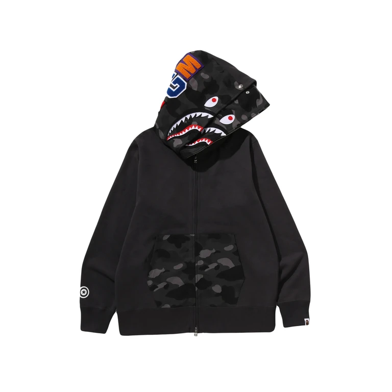 Color Camo Shark Full-zip Hoodie