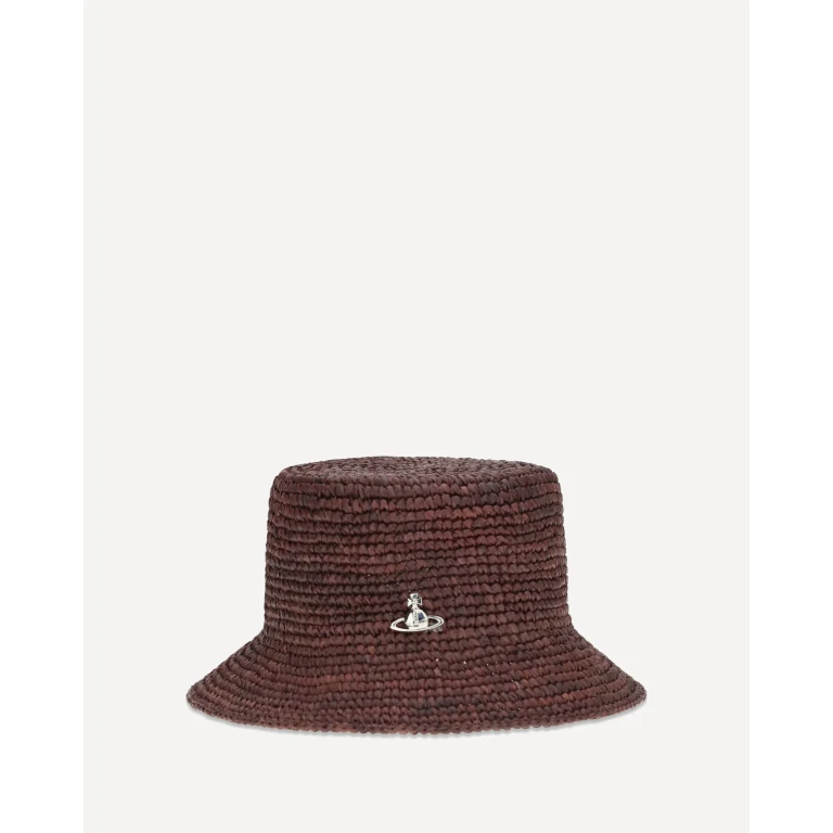 Vivienne Westwood Sombrero Bucket Orb de Rafia