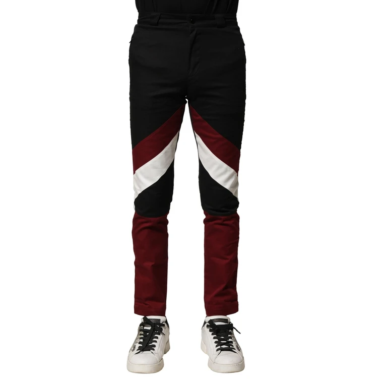 Dolce & Gabbana Multicolor Cotton Jogger Men Pants Elastane - Men