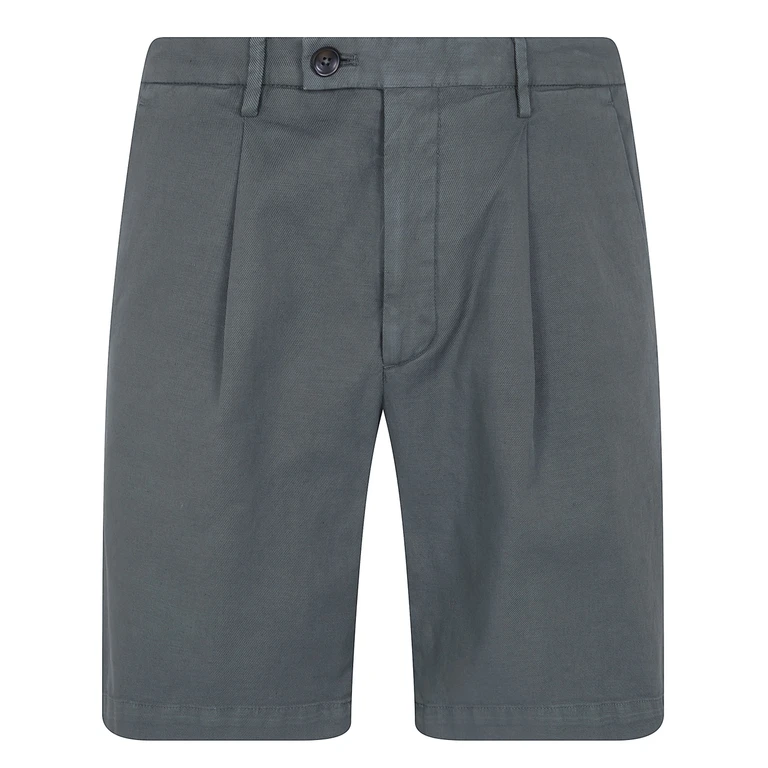 MICHAEL COAL Cotton & Linen Bermuda Trousers