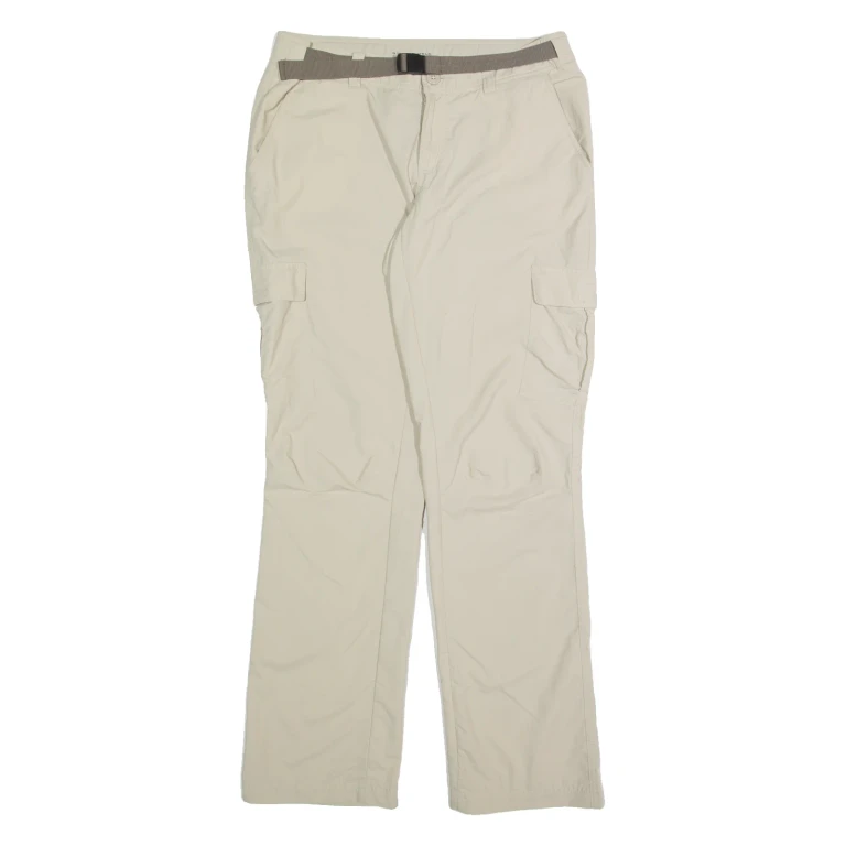 COLUMBIA Outdoor Cargo Mens Trousers Cream Regular Straight Nylon W30 L30