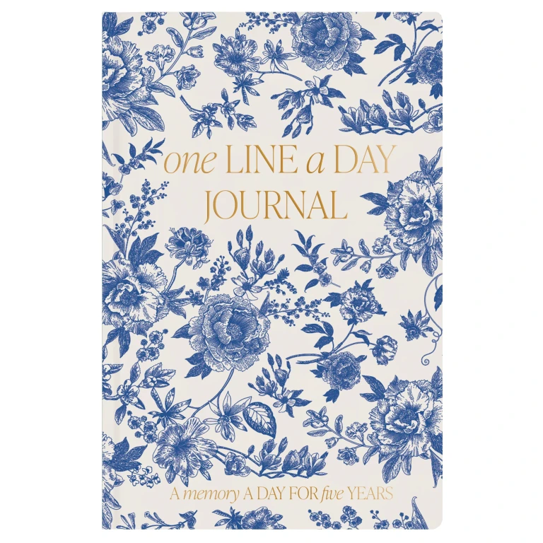 Blue Delft One Line A Day Memory Journal
