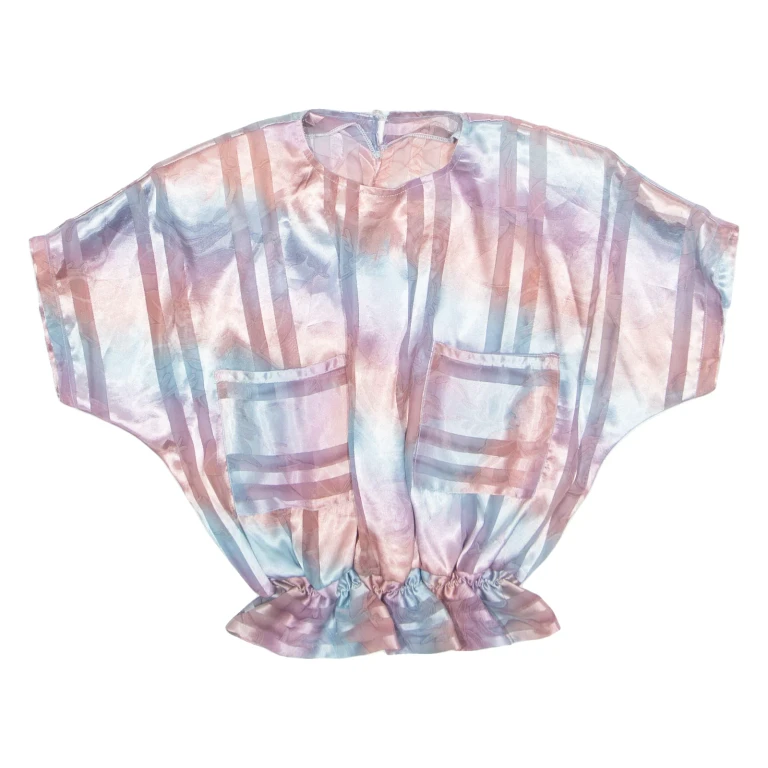 Womens Printed Top Blue Floral M