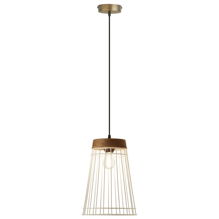 Hanging Pendant Lighting - White, Brown & Gold