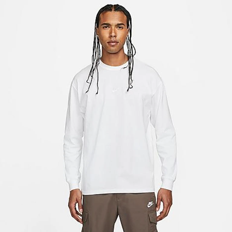 Men's Sportswear Premium Essentials Long-Sleeve T-Shirt in White Size: Small