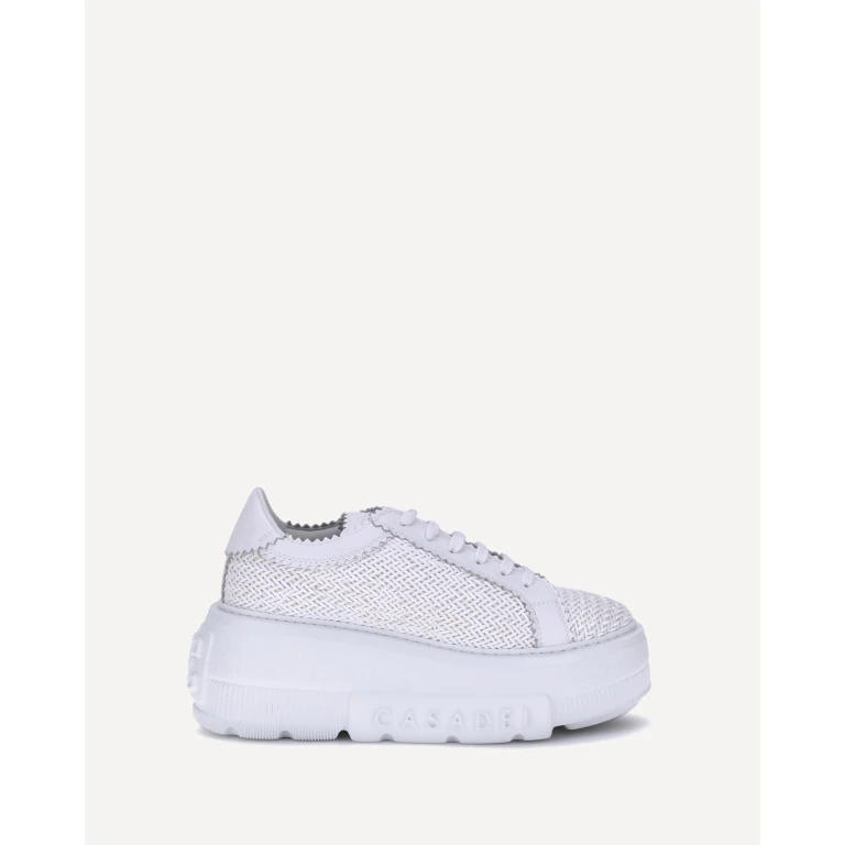 Casadei 白色皮革 Nexus 运动鞋