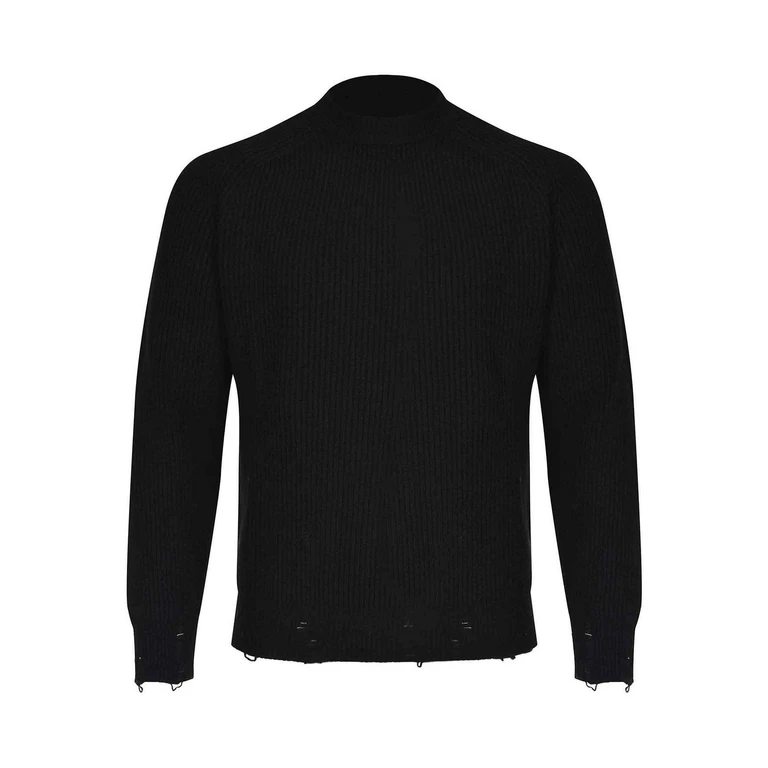 Atomofactory Pull Col Rond - Noir (A00015AFU18003)