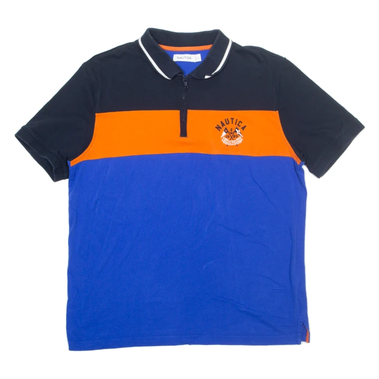 NAUTICA Mens Polo Shirt Blue L