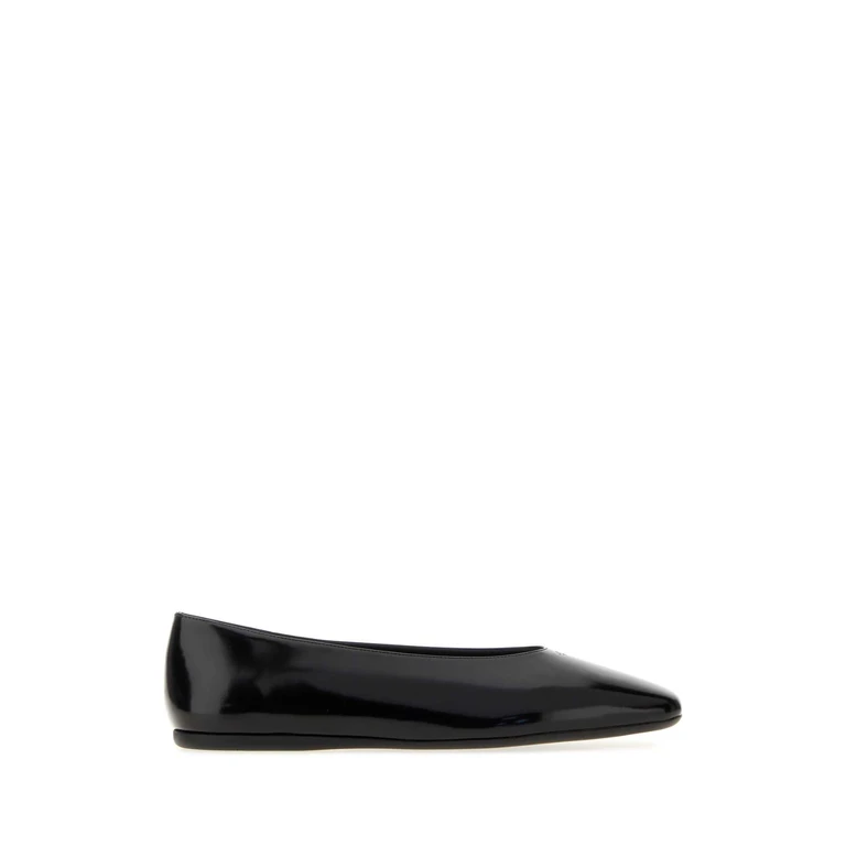 Prada Black Leather Ballerinas Nero Ballerine - Women